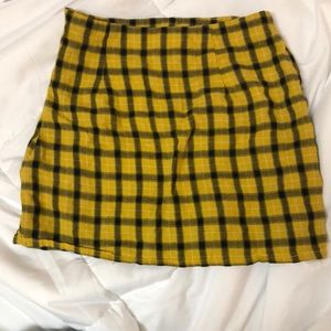 Plaid mini skirt